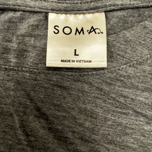 Soma Gray Women's Top scoop neck size large - Picture 2 of 2